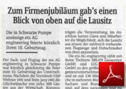 Sächsische Zeitung<br />
Firmenjubiläum